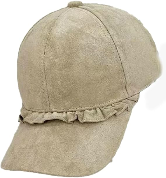 Women Men Suede Baseball Cap Plain Adjustable Baseball Hat for Fall Winter
