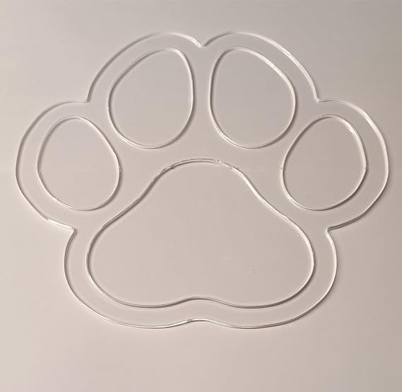 Dog Paw Print Tray,Inlay Acrylic Router Template,Charcuterie Board Template,Acrylic Templates for Woodworking Charcuterie (7''x7'')