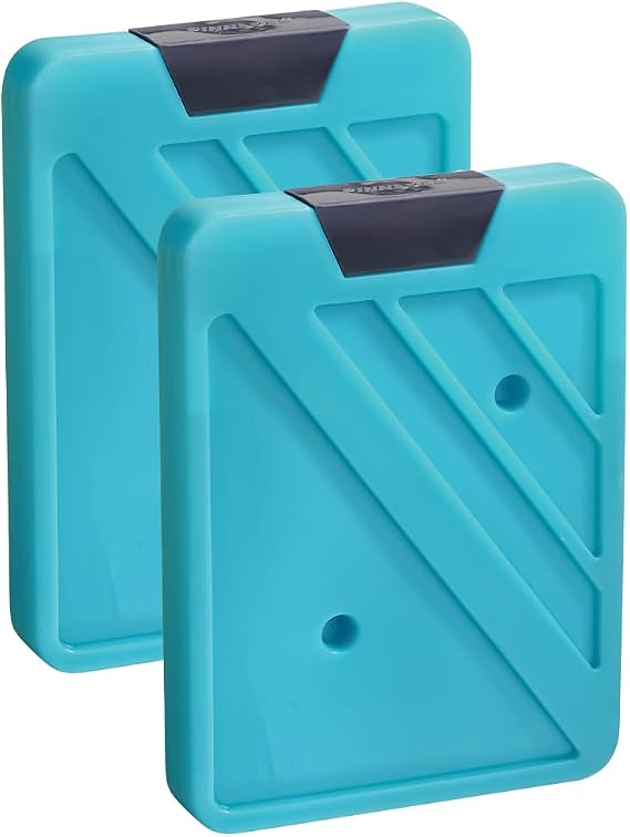 Pinnacle Ice Blocks for Cooler Set of 2 Multipurpose Ice Packs for Coolers Long Lasting Reusable Refreezable No Leak Lunch Box Ice Pack Non BPA Food Safe Freezer Packs for Coolers