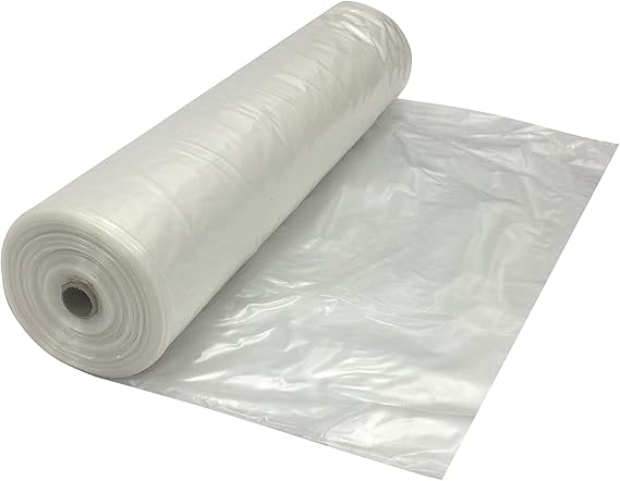 Farm Plastic Supply - Clear Plastic Sheeting - 6 mil - (40' x 100') - Thick Plastic Sheeting, Heavy Duty Polyethylene Film, Construction Plastic, Drop Cloth Vapor Barrier Covering for Crawl Space