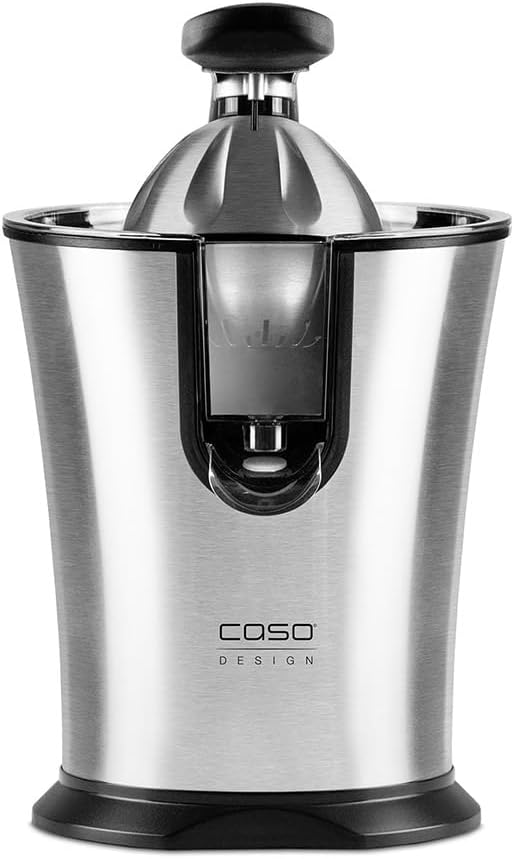 Caso CP 330 Pro - Design Citrus Juicer, Electric and Powerful Lemon Juicer, Universal Stainless Steel Crimping Cone, 160 Watt, For All Standard Citrus Fruits, Starter Automatic