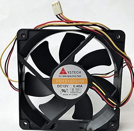FD121225HB 12V 120mm Fan, 12V 0.46A 12025 3-pin Chassis Cooling Fan