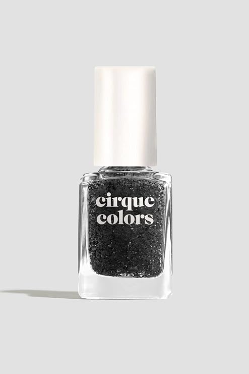 Cirque Colors Spotted - Black speckled Nail Polish Topper - 0.37 Fl Oz (11 mL) - Vegan & Cruelty-Free