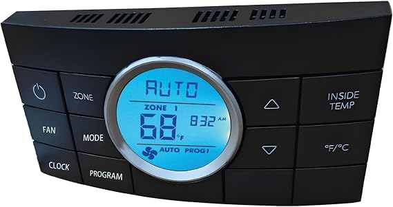 3314082.011 RV Thermostat, Multi-Zone Comfort Control Center 2 Thermostat 10-Button Compatible with Dom-etic Air Conditoner Series 579,595,600,6308,520,6218xx,Replace OE#3314082.000 CCC2 (Black)