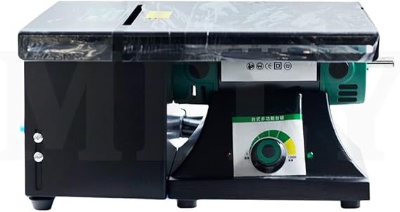 Mini Table Saw & Rock Lapidary Polisher Machine - 1850W 220V, 800-12000r/min Adjustable Speed, 5cm Cutting Depth, with Flexible Shaft Cooling Pipe, for Jewelry Rock Cutting Jade Polishing