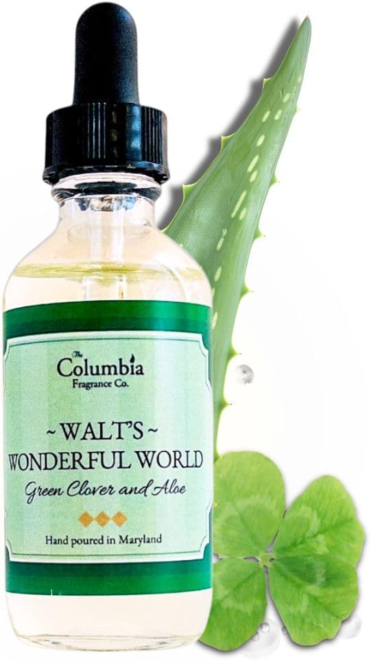 Walts Wonderful World Home Fragrance Oil, 2oz Green Clover & Aloe, Clean Fresh Hotel-Inspired Scent for Diffusers, Long-Lasting Premium Aroma