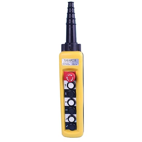 Rainproof Crane Switch Industrial Hoist Pendant Control Push Button Switches, 7 Buttons 250V 5A 500V 2A, XAC-A6713