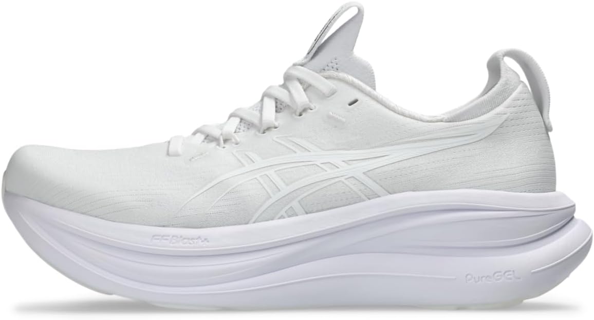 ASICS レディース Gel-Nimbus 28 ランニングシューズ, ホワイトホワイト, 25.0 cm
