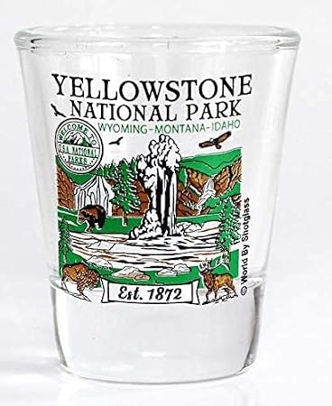 Yellowstone Wyoming Montana Idaho National Park Series Collection Shot Glass