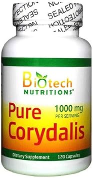 Pure Corydalis Dietary Supplement 10:1 Extract 1000 mg 120 Count