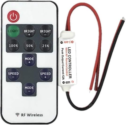 Remote Control Strip Led Dimmer LED Light Control 12V24V Battery Gift
