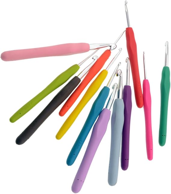 COHEALI 12pcs Addi Crochet Hooks Set Crochet Hook Kit DIY Weave Yarn Kit Knitting Accessories for Skill Levels