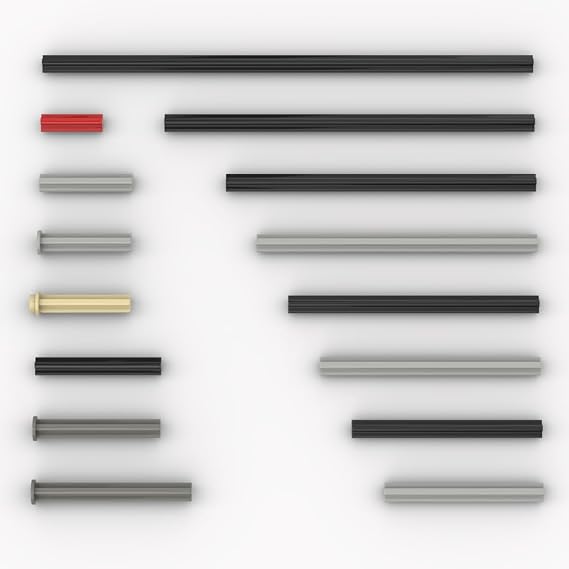 120 Pieces Axle Rods Assortment Pack, Axle Connectors Building Blocks Accessories for Building with 15 Size, Compatible with Lego Parts and Pieces