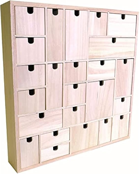 Artemio Wooden Advent Calendar To Decorate Geometric