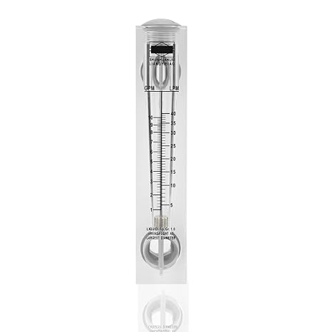 Water Meter, 1-10GPM 0.6MPa Knob Panel Type Liquid Meter, ZG1" Acylic Water Liquid Flowmeter for Measuring Rate of Liquid Medium