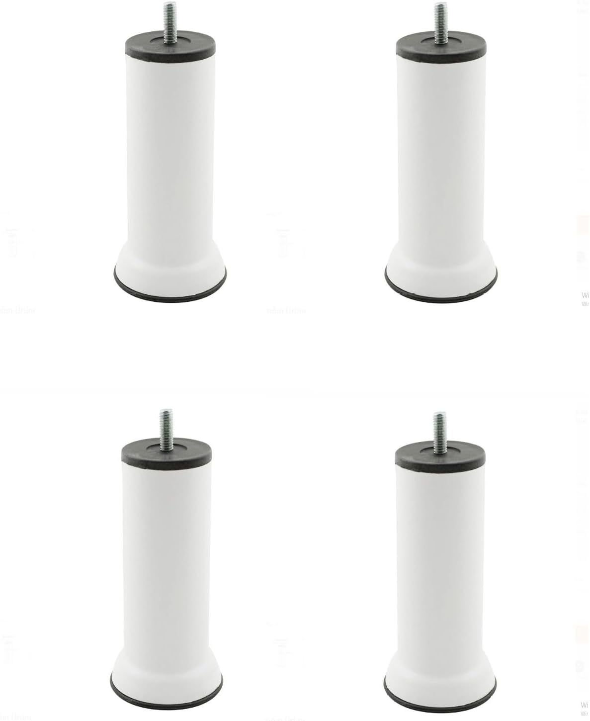 Furniture Sofa Base Sofa Sofa Sofa Upgrade Pillar Plastic, thick Tooth M10 White, 15 Cm 4 Pieces
