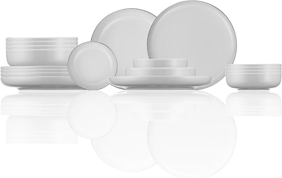 Kütahya Porcelain Moderna 18 Pieces Dinner Set for 6 Persons Platinum