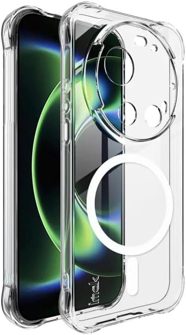 Xiaomi 17 Ultra için manyetik kılıf [MagSafe ile uyumlu] Şeffaf Sert Mika Kılıf