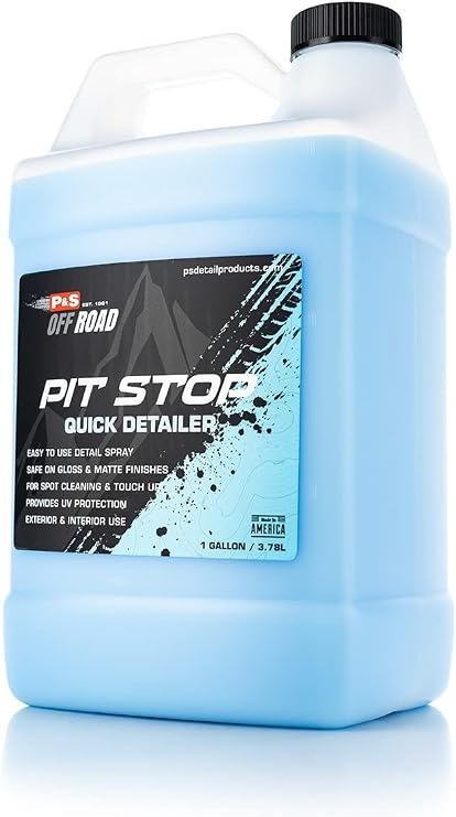 P & S PROFESSIONAL DETAIL PRODUCTS P&S Off Road Pit Stop Quick Detailer Easy Use for Side-by-Sides, ATVs & UTVs Interior & Exterior Cleaner with UV Protection Safe on All Finishes - 1 Gallon