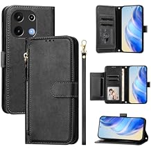 Compatible with Umidigi Note 100A Case Cover,Compatible with Umidigi Note 100 5G Flip PU Leather Zipper Wallet Case Case Black