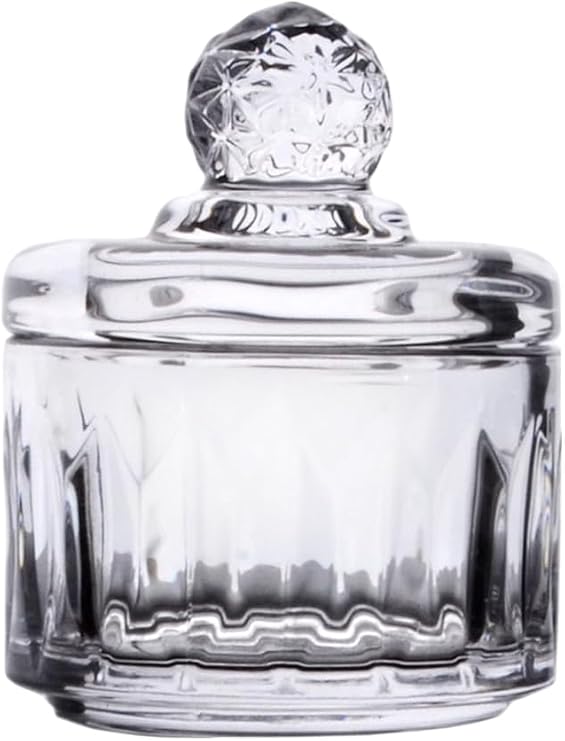 Deconox Lüx Kristal Mini Cam Şekerlik & Cam Lokumluk, Kesme Cam Lüx Şekerlik 7.5cm*9.2cm - 06644