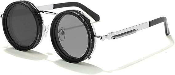 willochra 1-9 Adjustable Sunglasses Moonglass-Nd Filter Lenses Adjustable Tint Rounded Polarized Eyewear for Men