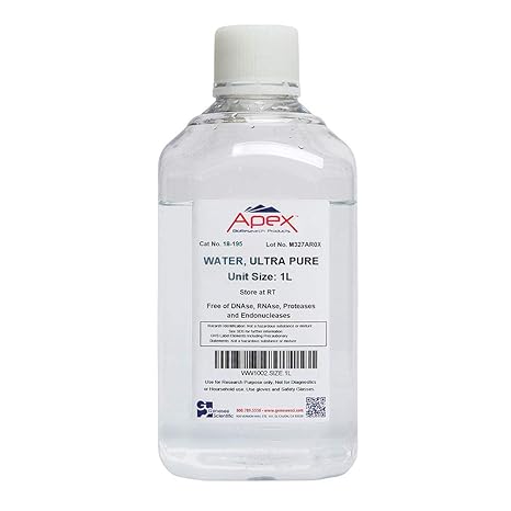 Water, Ultra Pure, Sterile, Molecular Biology Grade, 1000ml/Unit