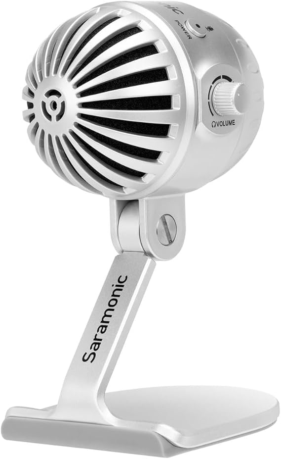 Saramonic SmartMic MTV500 | Multi-Pattern Large Diaphragm Desktop USB Studio Microphone with Headphone Output