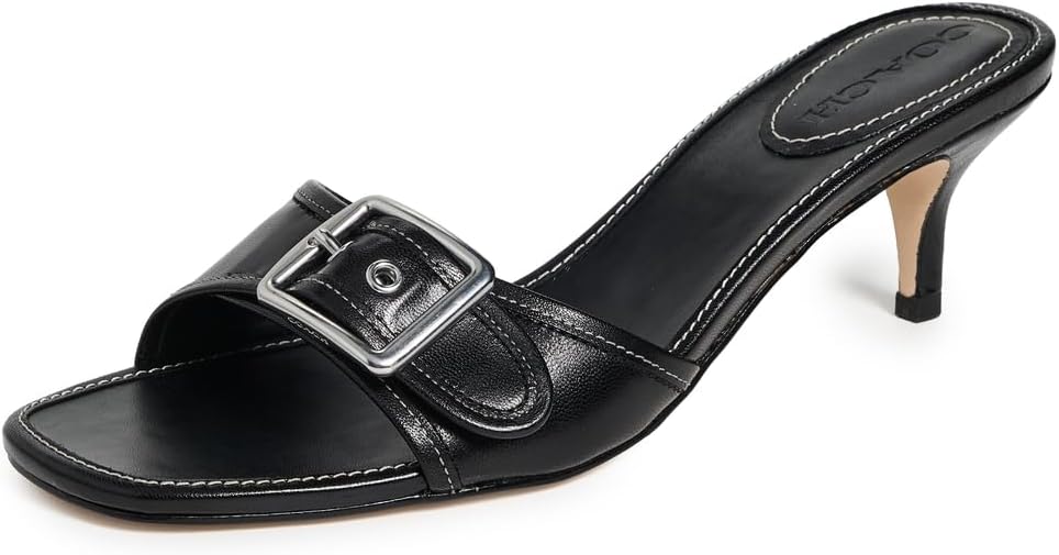 Coach Womens Margot Sandal Platform, Black, 9 cm, Black, 24.5 cm