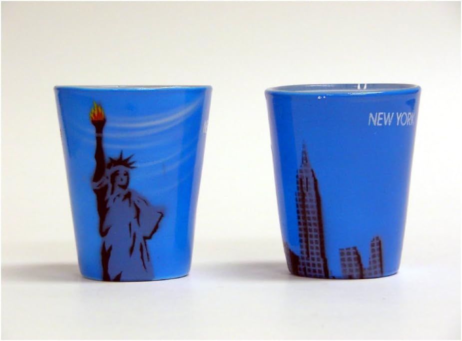 Shot Glasses Set of 2 - New York Souvenir- 2 oz. Novelty Shot Glass Set