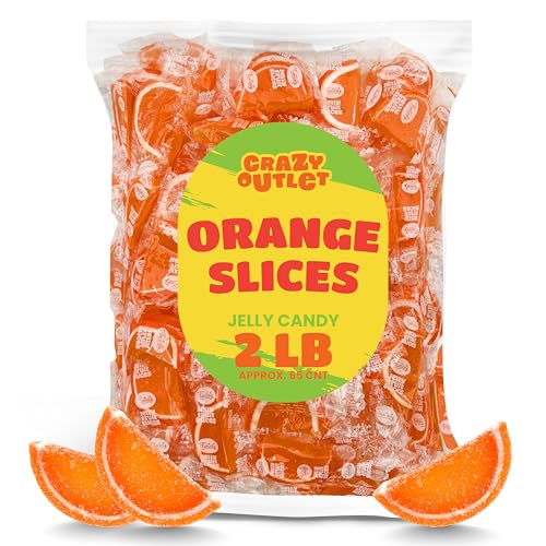 Orange Slices - 2 Pound Bulk Pack - Jelly Candy - Individually Wrapped