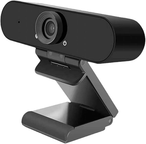 1080p Webcam with Dual Stereo Microphones & Privacy Cover, Full HD USB Desktop Web Computer Camera with Auto Light Correction for Video Conferences, Compatible with Windows & Mac, PC & Laptop