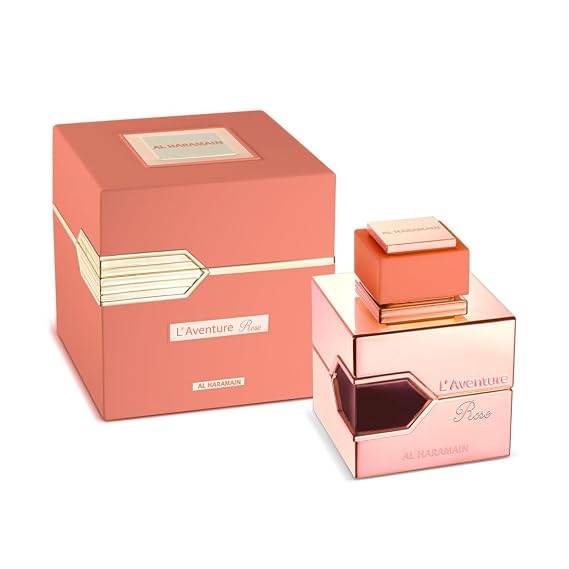 Al Haramain L'aventure Rose for Women Eau de Parfum Spray, 3.4 Ounce
