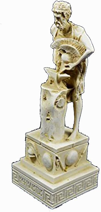 Estia Creations Hephaestus Sculpture Ancient Greek God Hephaistus Aged Statue