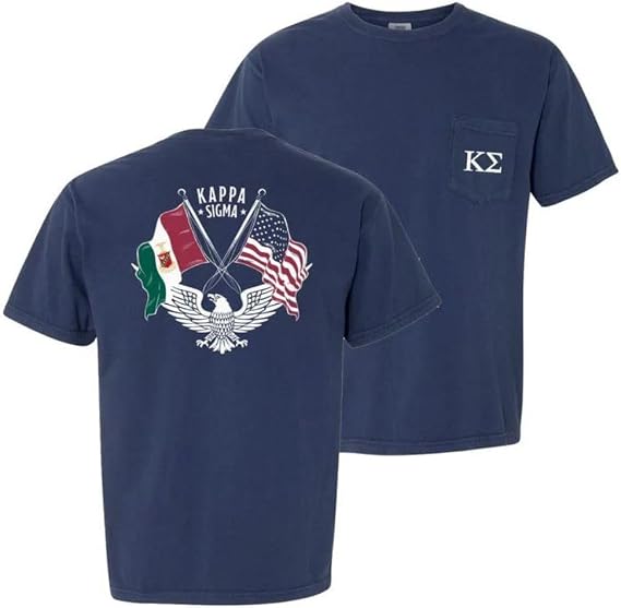 Kappa Sig Comfort Colors Navy Patriot tee