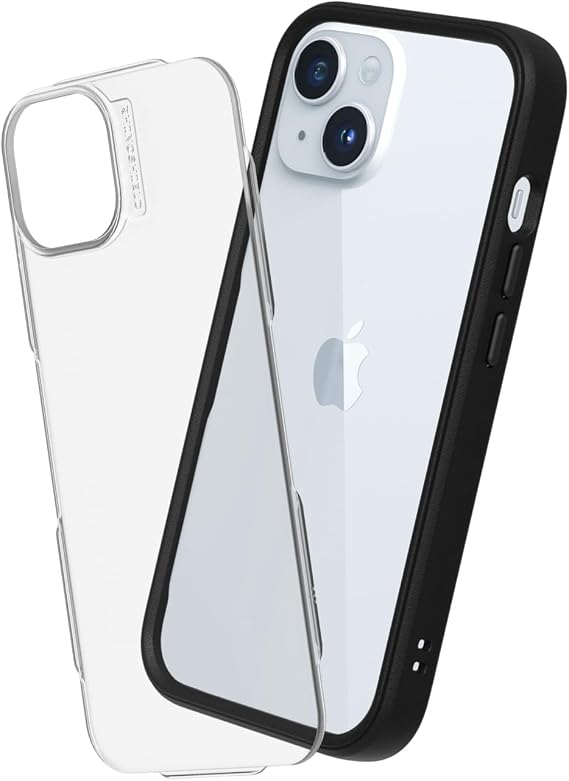 RHINOSHIELD Modular Case Compatible with [iPhone 15] | Mod NX - Customizable Shock Absorbent Heavy Duty Protective Cover 3.5M / 11ft Drop Protection - Black
