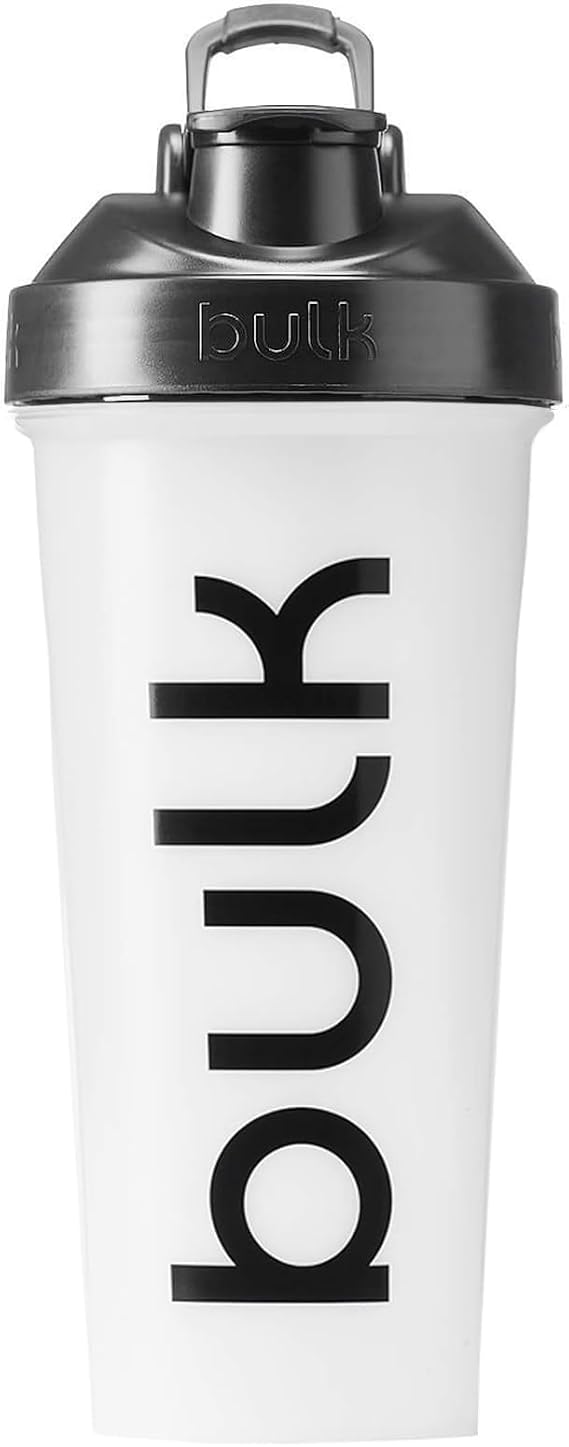 Bulk Iconic Clear 750ml Shaker Bottle, Leak-Proof Screw-Top with Handle | Lump-Free Wire Mixing Ball, BPA-Free, Dishwasher Safe, Protein, BCAA & Gym Supplements