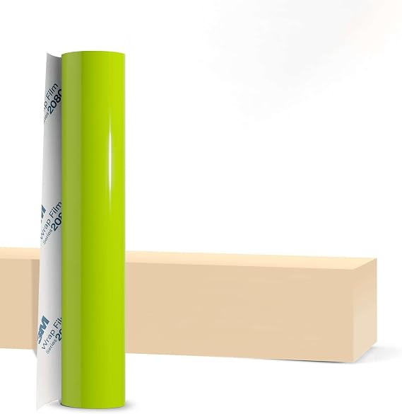 60"x660" (5FTx55FT) Gloss Light Green Car Auto Vinyl Vehicle Wrap Sticker Made from Genuine 3M 2080 Film Sheet Decal Air Release Technology