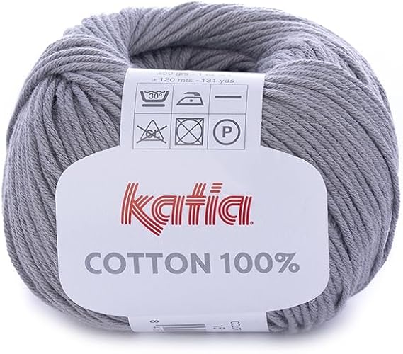 Katia Cotton 100% - Colour: Gris Medio (15) - 50 g / approx. 120 m Wool