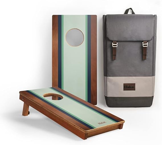 Elakai National Parks Series Premium Travel Cornhole Boards with Carry Case Backpack 1x2