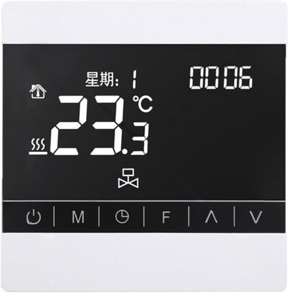 Programmable Thermostat,for Underfloor Heating, LCD Touchscreen Control Panel,with High Sensor, Energy Saving Regulator,for Home,