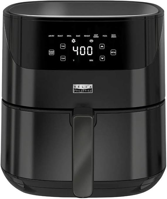 6.3qt Air Fryer Touchscreen Black Stainless Steel