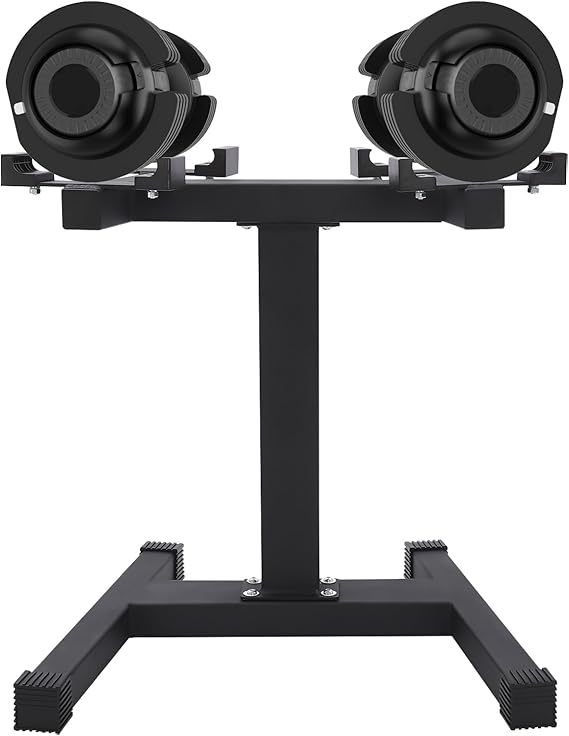 Adjustable Dumbbell Stand, Dumbbell Storage Rack, Barbell Plate Holder Weight Storage Rack, Heavy Duty Steel Metal Dumbbells Holder Weight Stand, Load 136kg, 65 * 54 * 67cm, Black, for Home Gym