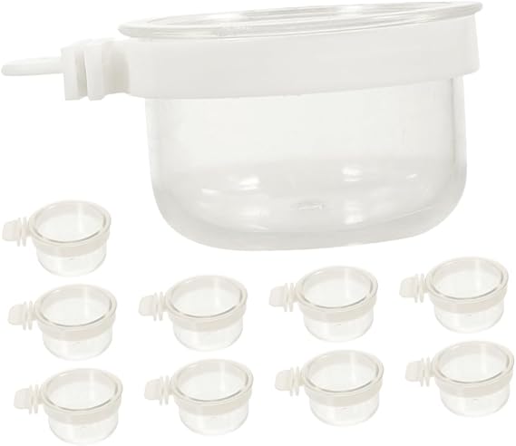 Balacoo Clear Bird Cage Feeding Cups 10 Pack