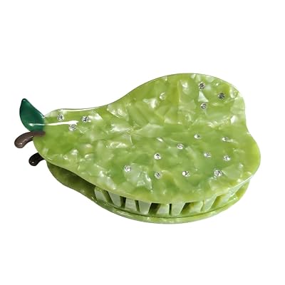 Funny Big Fruit Pear Hair Clip,Acetate Hair Claw,Big Hair Clips for Women