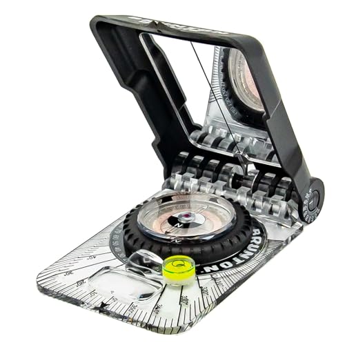 Brunton GeoLite Baseplate Transit Mirrored Geology Compass with Hinge Clinometer Strike & Dip Measurement Tool for Students & Field Geologists Made in USA