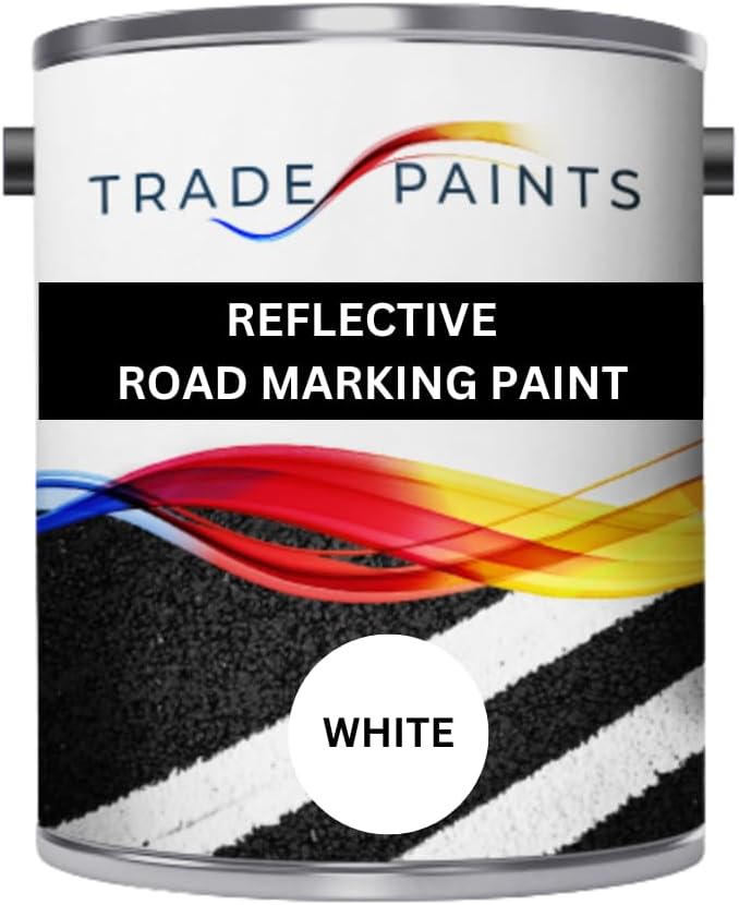 Reflective Road Line Car Park Marking Paint (2.5 Litre, White)