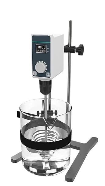 Homogenizer, Electric Stirrer Laboratory Digital Display Overhead Stirrer Mixer Lab Equipment 20L 1500rpm(OS-10 Without Stand)