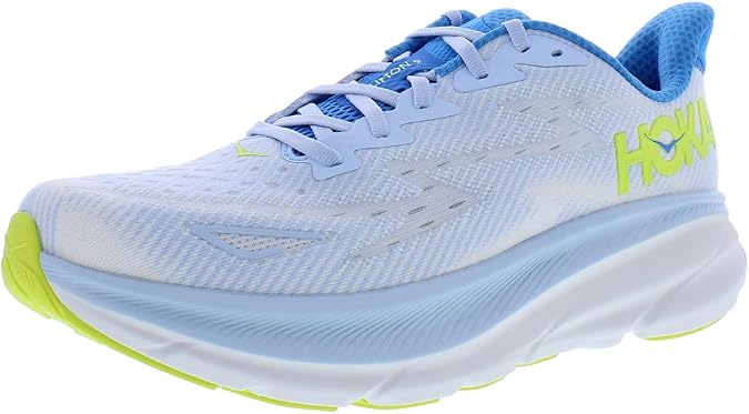 HOKA ONE ONE Clifton 9 Mens Shoes Size 10, Color: Ice Water/Evening Primrose