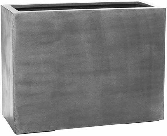 Pottery Pots Large Indoor & Outdoor Planter Pot Grey Rectangular Size in Inches 28H X 15W X 38L - Flower Planters